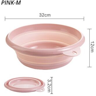 Opvouwbare Emmer Draagbare Opvouwbare Voetbad Opvouwbare Bassin Toerisme Buitenland Wastafel Outdoor Camping Benodigdheden roze-M