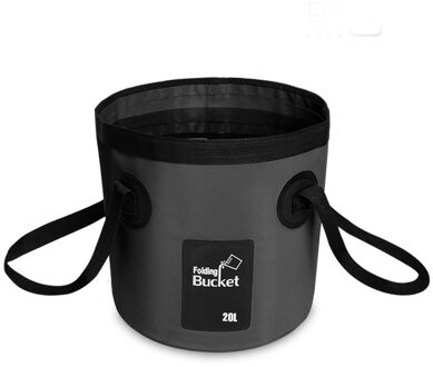 Opvouwbare Emmer Outdoor Vissen Emmer, Zwart 20L