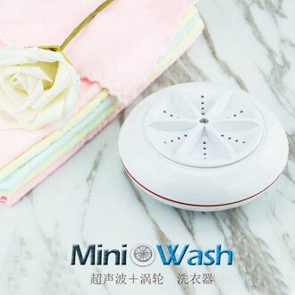 Opvouwbare Emmer Wasmachine Ultrasone Turbine Mini Kleine Draagbare Reiniging Artefact wit