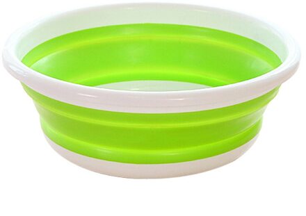 Opvouwbare Emmer Wastafel Draagbare Inklapbare Wastafel Voor Huishoudelijke Auto Wassen Camping Reizen Outdoor Badkamer Wastafel S groen