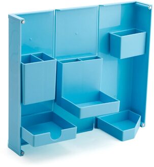 Opvouwbare Etui Magnetische Briefpapier Doos Desktop Opbergdoos Cosmetica Afwerking Box Office Pen Houder Opbergdoos blauw