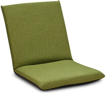 Opvouwbare Floor Stoel Verstelbare Ontspannen Luie Sofa Zitkussen Lounger groen