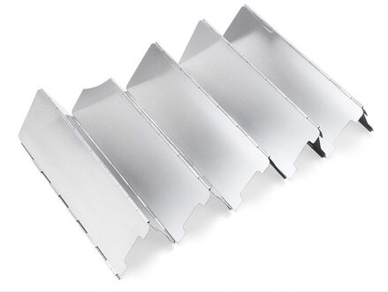 Opvouwbare Gasfornuis Voorruit Outdoor Camping Koken Brander Bbq Wind Shield Aluminium Winddicht Scherm 9 Platen