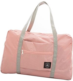 Opvouwbare Grote Plunjezak Bagage Tas Waterdichte Reistas Draagtas Roze