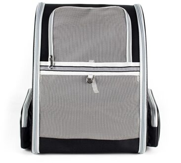 Opvouwbare Hond Draagtas Draagbare Ademende Carrier Voor Kat Mesh Rits Dubbele Schouder Rugzak Voor Reizen Kat Accessoires zwart