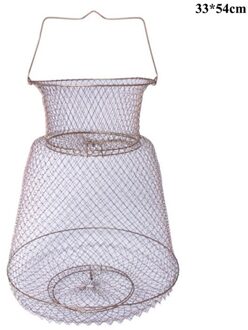 Opvouwbare Ijzer Mesh Visnetten Vis Pot Kleine Vissen Mand Inklapbare Lichtgewicht Draagbare Krab Kreeft Garnalen Vis Opslag YK2167L