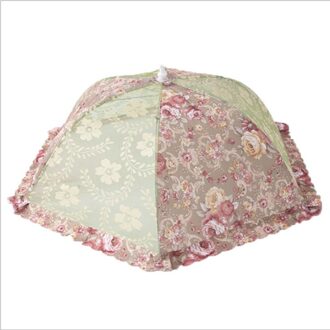 Opvouwbare Keuken Voedsel Cover Tent Paraplu Kamp Cake Cover Kant Mesh Netto Uk groen