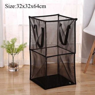 Opvouwbare Keuken Wasmand Mand Vuile Kleding Organizer Boek Ondergoed Container Bin L-zwart