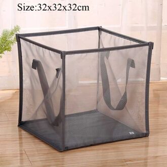 Opvouwbare Keuken Wasmand Mand Vuile Kleding Organizer Boek Ondergoed Container Bin S-grijs