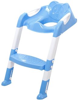 Opvouwbare Kinderen Potty Seat Met Ladder Cover Pp Wc Verstelbare Stoel Pee Training Urinoir Zitplaatsen Potties Voor Jongens Meisjes Blauw