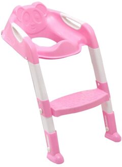 Opvouwbare Kinderen Potty Seat Met Ladder Cover Pp Wc Verstelbare Stoel Pee Training Urinoir Zitplaatsen Potties Voor Jongens Meisjes Roze