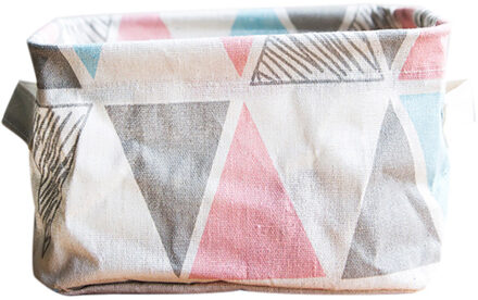 Opvouwbare Kleuren Opslag Bin Kast Speelgoed Doos Doek Container Organizer Stof Mand Thuis Desktop Opslag Mand Zakken #60 roze