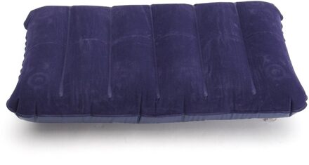 Opvouwbare Kussen Outdoor Reizen Slaap Kussen Lucht Opblaasbare Kussens Draagbare Breken Rest Kussen Blauw