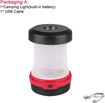 Opvouwbare Lantaarn Camping Licht Solar Emergency Lamp Tent Zaklamp Camping Licht Solar Lantaarn Usb Camping Lamp Led Oplaadbare Packaging A
