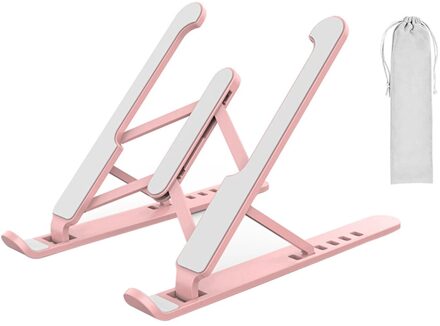 Opvouwbare Laptop Stand Verstelbare Notebook Stand Draagbare Laptop Houder Tablet Stand Computer Ondersteuning Voor Macbook Air Pro Ноутбук roze