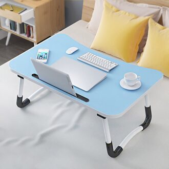 Opvouwbare Laptop Tafel Notebook Bureau Dichtheid Board Computer Bureau Laptop Stand Voor Bed Sofa Tea Serving Table Stand blauw
