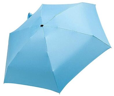 Opvouwbare Mini Pocket Paraplu Uv Paraplu Vrouwen Mannen Winddicht Reizen Anti Outdoor Voor Veiligheid Regent Accessoires Blauw