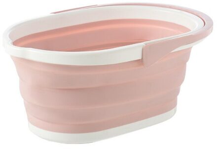 Opvouwbare Mop Emmer Opvouwbare Draagbare Wastafel Dishpan Met Handvat Vouwen Mop Emmers 3 kleur Roze