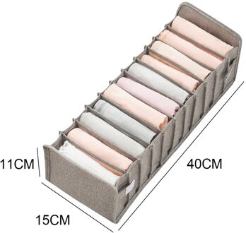 Opvouwbare Ondergoed Lade Organisatoren Opslag Verdelers Closet Organizer Opbergdoos 7/11Grids Voor Kleding Bh Sjaals Stropdassen Sokken glay 11 grids