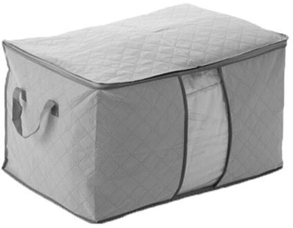 Opvouwbare Opbergtas Kleding Deken Quilt Closet Trui Opbergdoos Box Set niet-geweven Handtas Opbergtas Huishoudelijke Goederen grijs