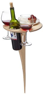 Opvouwbare Outdoor Wijn Tafel Draagbare Picknicktafel Wijn Glas Rack Voor Reizen Tuinmeubelen Familie Camping Benodigdheden