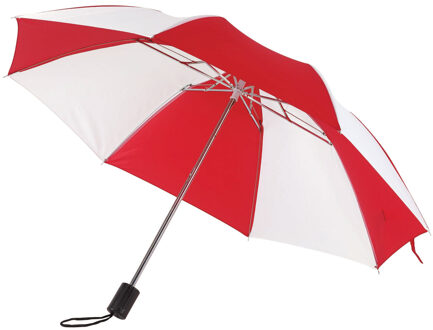 Opvouwbare paraplu rood / wit 85 cm