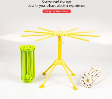 Opvouwbare Pasta Droogrek Spaghetti Droger Stand Noodle Drogen Houder Keuken Accessoires Drogen Noodle Rack Koken Gereedschap geel