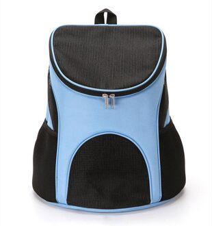 Opvouwbare Pet Carrier Rugzak Draagbare Hond Kat Outdoor Reizen Carrier Packbag Ademend Mesh Huisdier Out Tas Kat Rugzak blauw