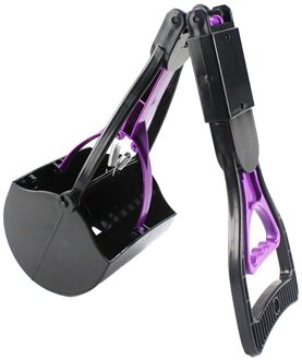 Opvouwbare Pet Pooper Scooper Hond Afval Pickup Lopen Poep Kak Scoop Grabber Picker Pickup Tool zwart