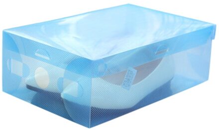 Opvouwbare Plastic-Schoen Dozen Organizer-Opslag Stapelbaar Netjes Doos Plastic Schoen Dozen Organizer Storage Stapelbaar Netjes Doos blauw