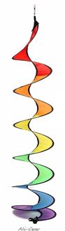 Opvouwbare Rainbow Spiral Windmolen Wind Spinner Camping Tent Huis Tuin Decor