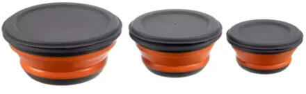 Opvouwbare schaaltjes - 3x stuks - siliconen - kommetjes/bakjes - 3 maten