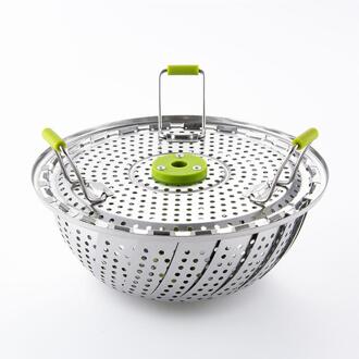Opvouwbare Schotel Stoom Roestvrij Staal Voedsel Steamer Basket Mesh Groente Fornuis Stoomboot Uitbreidbaar Pannen Keuken Tool