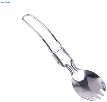 Opvouwbare Spork Vork Lepel Rvs Wandelen Camping Cook Picknick L5YE