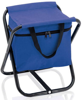 Opvouwbare stoel met koeltas blauw 26 x 34 x 32 cm - Koeltas