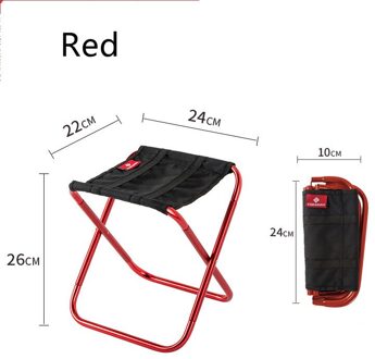 Opvouwbare Stoel Ultra Licht Gewicht Draagbare Vouwen Camping Zetel Aluminium Picknick Vissen Stoel Rood