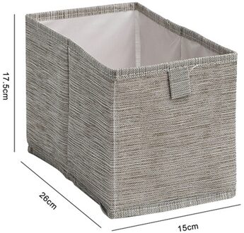 Opvouwbare Streep Kleding Ondergoed Opbergdoos Met Deksel Huishoudelijke Speelgoed Snacks Diversen Organizer Garderobe Kast Afwerking Dozen grijs-M