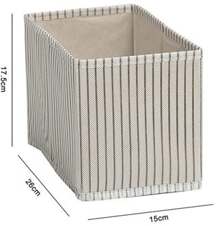 Opvouwbare Streep Kleding Ondergoed Opbergdoos Met Deksel Huishoudelijke Speelgoed Snacks Diversen Organizer Garderobe Kast Afwerking Dozen wit stripes-M
