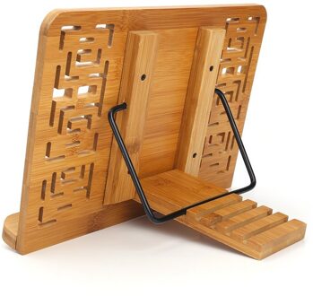 Opvouwbare Tablet Pc Textbook/Muziek Document Stand/Bureau Bookrest Met Retro Hollow Patroon