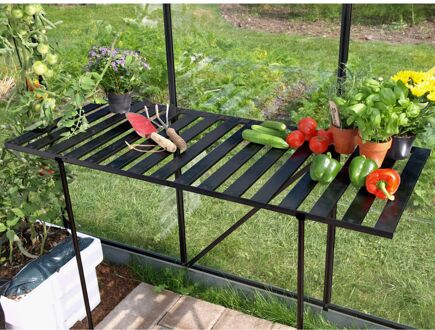 Opvouwbare Tafel Aluminium Zwart 120x56x81cm