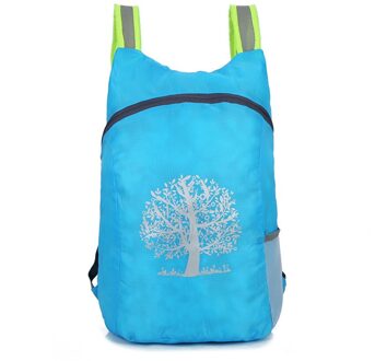 * Opvouwbare Tas Duurzaam Outdoor Packable Lichtgewicht Reizen Wandelen Rugzak Dagrugzak Voor Reizen Wandelen Camping 4028*13Cm lucht blauw