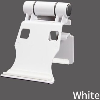 Opvouwbare Telefoon Houder Desktop Mobiele Stand Voor Tablet Mobiele Telefoon Universele Plastic Desk Stand Telefoon Smartphone Ondersteuning Beugel wit