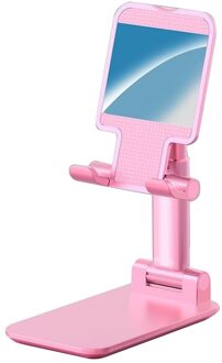 Opvouwbare Telescopische Universele Ipad Tablet Telefoon Houder Hoek Kan Vrij Worden Aangepast Universeel Gebruikt In Mobiele Telefoons En Tablet roze