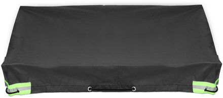 Opvouwbare Trailer Auto Cover Waterdicht Anti Uv Zonnebrandcrème Sneeuw Cover Met Rubber Riem Voor 500/700Kg Trailer Reizen Camping Luifel zwart / 214cmx122cmx13cm