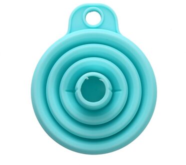 Opvouwbare Trechter Silicone Inklapbare Trechter Draagbare Trechters Voor Brandstof Hopper Inklapbare Bier/Olie Trechters Keuken Gereedschap blauw
