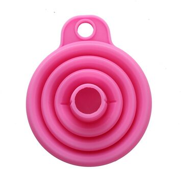 Opvouwbare Trechter Silicone Inklapbare Trechter Draagbare Trechters Voor Brandstof Hopper Inklapbare Bier/Olie Trechters Keuken Gereedschap roos rood