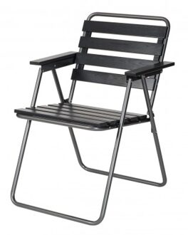 Opvouwbare Tuinstoel Retro Grijs/Zwart Black