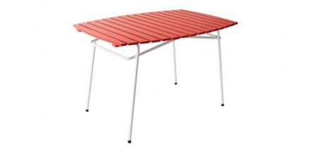 Opvouwbare Tuintafel Retro Wit/Rood Black