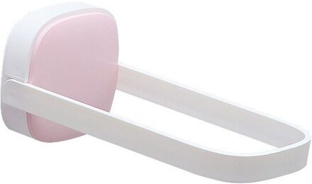 Opvouwbare U-Vormige Dubbele Rij Hanger Opslag Rack Wasknijper Multifunctionele Perforatie-Gratis Muur Gemonteerde Hanger Badkamer hanger roze