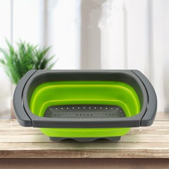 Opvouwbare Vergiet Afvoer Vouwen Manden Inklapbare Keuken Siliconen Zeef Fruit Groente Wassen Theepot Bowls Wy1107090